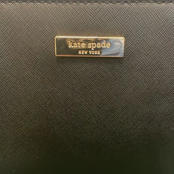 Kate Spade black leather shoulder purse - Picture 2 of 4